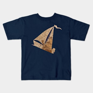 Cartography boat sticker Kids T-Shirt